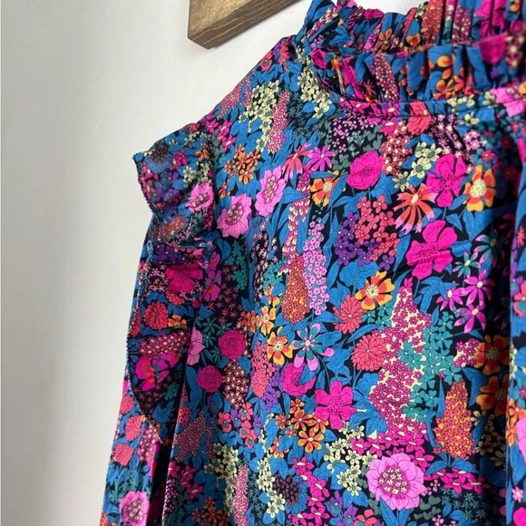 J Crew Small Flutter-sleeve top in Liberty of London Floral Ciara print blouse - Picture 4 of 13